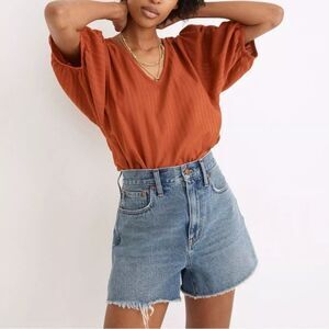 MADEWELL The Mom Jean Short Size 23 High Rise A-Line Leg NWT B10